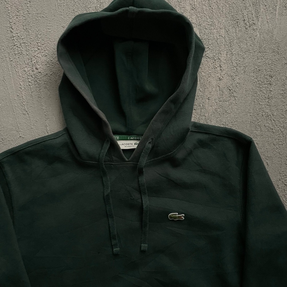 Lacoste Relaxed Fit Hoodie Mens medium 38 Green - Picture 2 of 8